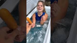 Corn dog anyone?? #icequeen #icebath #coldplunge #ice #food #freezer #fail #corndog