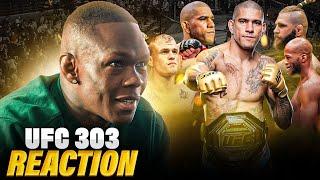 Israel Adesanya Reacts To Alex Pereiras UFC 303 Head Kick Knockout