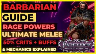 PATHFINDER WOTR - BARBARIAN Guide - OP RAGE POWERS & Ultimate MELEE with TRICKSTER