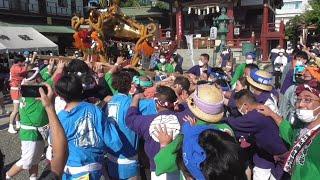 羽田神社夏季例大祭 疫病鎮静祈願_2の1・本社神輿羽田全町台車巡行 20220731 宮出し宮入りヨコタ有り