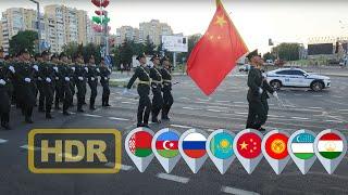  Китайцы маршируют по Минску Вечерняя репетиция парада 3 июля