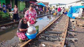 Indonesia  A Railway Market  North Sumatra