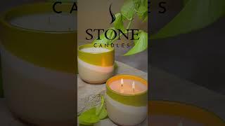 Stone Candles Deep Yellow Colorway Candle