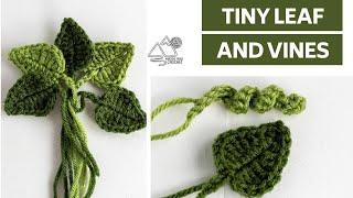 CROCHET Mini Fall Leaf and Pumpkin Vines Quick Crochet Pattern by Winding Road Crochet