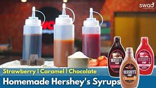 How to Make Hersheys Syrup at Home  Homemade Chocolate Strawberry & Caramel Saucesyrup Recipe