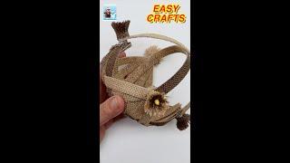 The Easy Burlap Crafts DIY Create a Unique Waving Basket #shorts