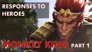 DOTA 2  Monkey King responses to specific heroes Part 1 - Subtitulos en español  Helga dgv