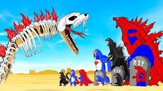 Rescue GODZILLA & KONG From GIANT- GHOST PYTHON The Battle Against Digestive System - FUNNY CARTOON