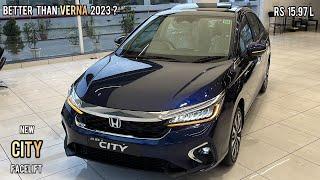 New Honda City Facelift 2024  New Blue Colour  ADAS  City ZX CVT Detailed Walkaround Review