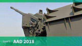 AAD 2018 T5 155mm mounted gun artillery system - Denel