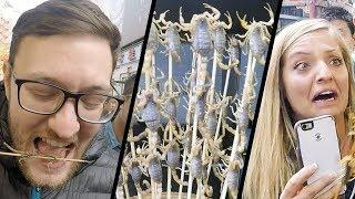 EATING LIVE SCORPIONS & SNAKES - BEIJING CHINA