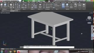 AutoCAD 3D AutoCAD Training Table 3D How to Create Table 3D Modeling