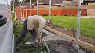 Double Sided Roadside Fence with metal posts