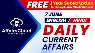 7 June Current Affairs 2024  Daily Current Affairs  Current Affairs today English and Hindi