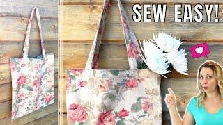 Easy Tote Bag Sewing Tutorial  Beginner Sewing Project