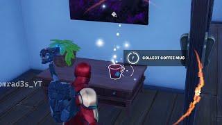 Collect Find the Stark Industries coffee mug and donate it to the the Stark Fan Club Fortnite