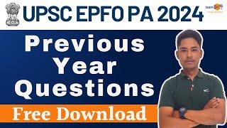 EPFO PA 2024 II Previous Year Papers II By Vikram Sir