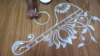 Saraswati puja special alona rangoli Mukesh arts