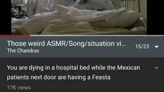 You are dying in a hospital bed while the Mexican patients next door are having a fiesta