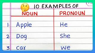 Examples of NOUN AND PRONOUN  5  10 Examples of NOUN AND PRONOUN in English  List of