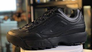 FILA DISRUPTOR II 2 TRIPLE BLACK is Just Sick  Unboxing Initial Impressions