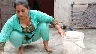 Pakistani Desi Housewife Cleaning And Washing Home Floor  Desi Cleaning Vlog  Pak Village Life