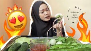 ASMR SAYUR MENTAH SAMBAL PEDAS  SEDERHANA TAPI SEDAP  FIRST TRY ..