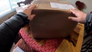 Unboxing 40lb Crystal Mystery box bought a whole table of Crystals and Gemstones