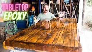 Epoxy Pour on a 2x4 Table  What To Do If Epoxy Bubbles