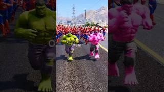 SPIDER-MAN BROTHERS SAVES HULK BROTHERS FROM ZOMBIES GTA V Shorts #shorts #678