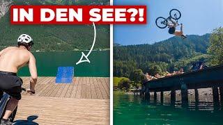 BACKFILP ins Wasser? MTB Stunts mit den @FreerunningSchlappen ​