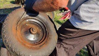 57 Gravely LI Part 6 Restoration. Sulky Tire Repair & Paint Sulky & Mower Deck. Final.