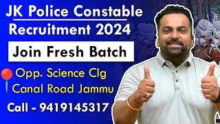 JK Police Constable Recruitment 2024  Join Fresh Batch  Jk Police Coaching 2024