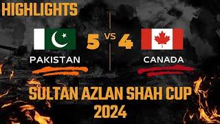 Pakistan Vs Canada Hockey Highlights  Sultan Azlan Shah Cup 2024 highlights