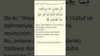 Ancak Allah’ın  ﷻ  Lütuf ve Rahmetiyle sevinsinler #shorts #shortvideo