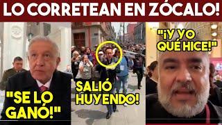 A HORAS DE ACABAR SEXENIO LO CORRETEAN EN ZÓCALO LE DICEN DE TODO CULPA A VICENTE ¿QUÉÉÉ?