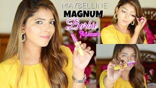 MAYBELLINE MAGNUM BARBIE MASCARA REVIEW & DEMO  HINA ATTAR