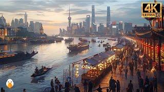 Shanghai China Most Wealthy And Modern First-tier City in China 4K UHD