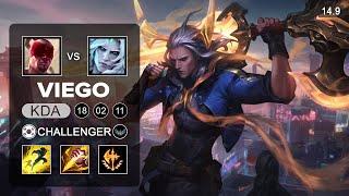 Viego vs Lee Sin Jungle - KR Challenger - Patch 14.9 Season 14