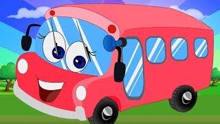 колеса на автобусе  песня для детей  дошкольная песня  Wheels On The Bus  Bus Rhymes For Kids