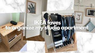 IKEA favorites for small space organization  how I organize my studio apartment