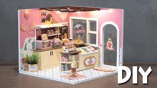 4K Hapiness Ice Cream Shop  DIY Miniature Dollhouse Kit - Relaxing Satisfying Video