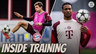 Kombinationsspiel & Torschuss vor Aston Villa  Inside Training Champions League