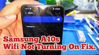 Samsung A10s WiFi Not Turning On Fix  Samsung A10s WiFi And Bluetooth Problem Solution 