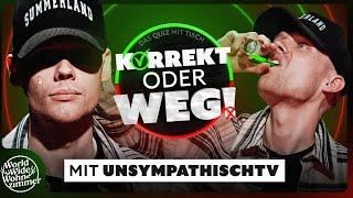 KORREKT oder WEG mit unsympathischTV auch bekannt als Sascha Hellinger