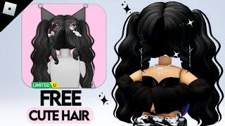 NEW FREE CUTE ROBLOX HAIR  + GET 21+ CUTE BLACK FREE ITEMS