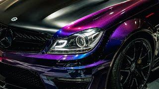 2013 mercedes C63 AMG Wrapped In 3m Deep Space color shift