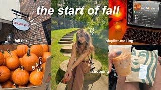 the start of fall vlog fall fairs shopping & outfits