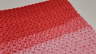 Easy Crochet Stitch For Blankets and Scarfs  Crochet Elizabeth Stitch Tutorial