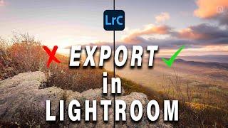 EXPORTING in Lightroom  PROPER Export Settings for INSTAGRAM PRINT and other SOCIAL MEDIA